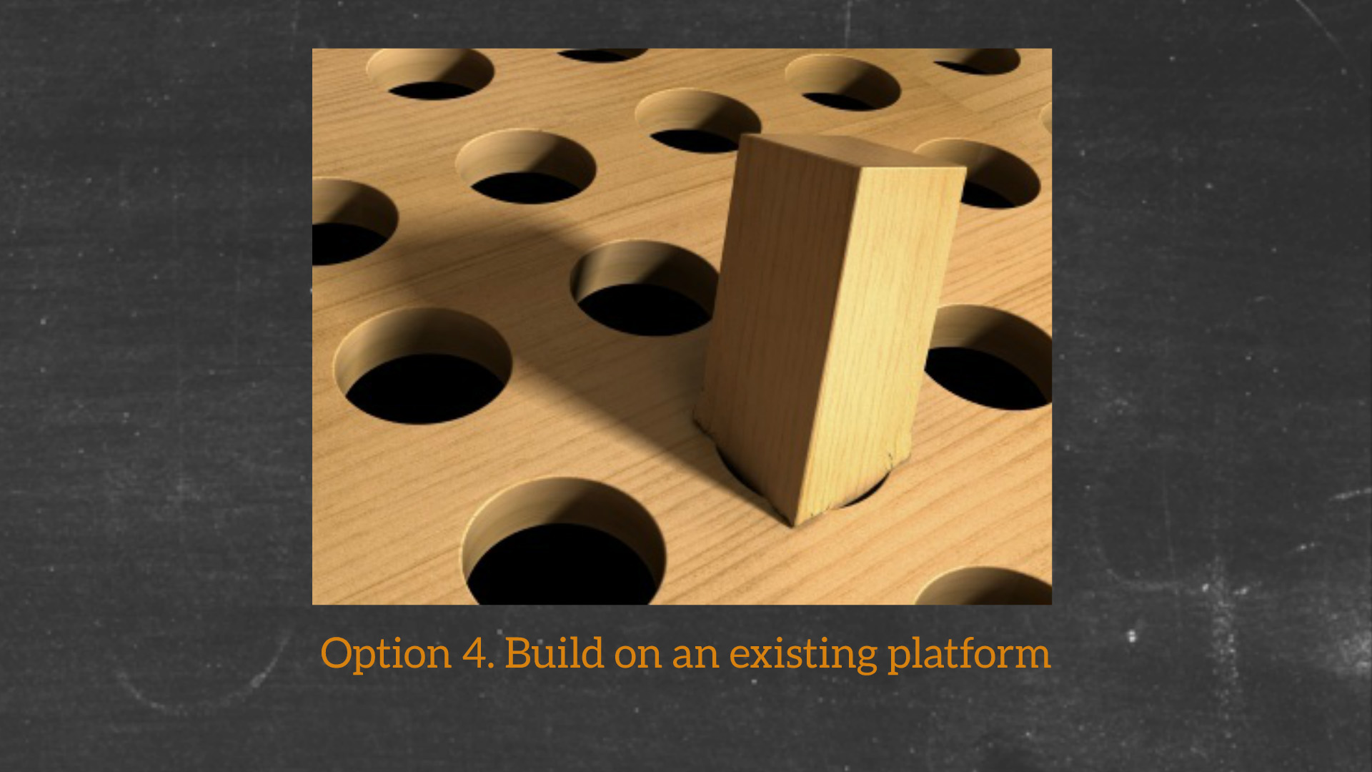 Option 4. Build on an existing platform