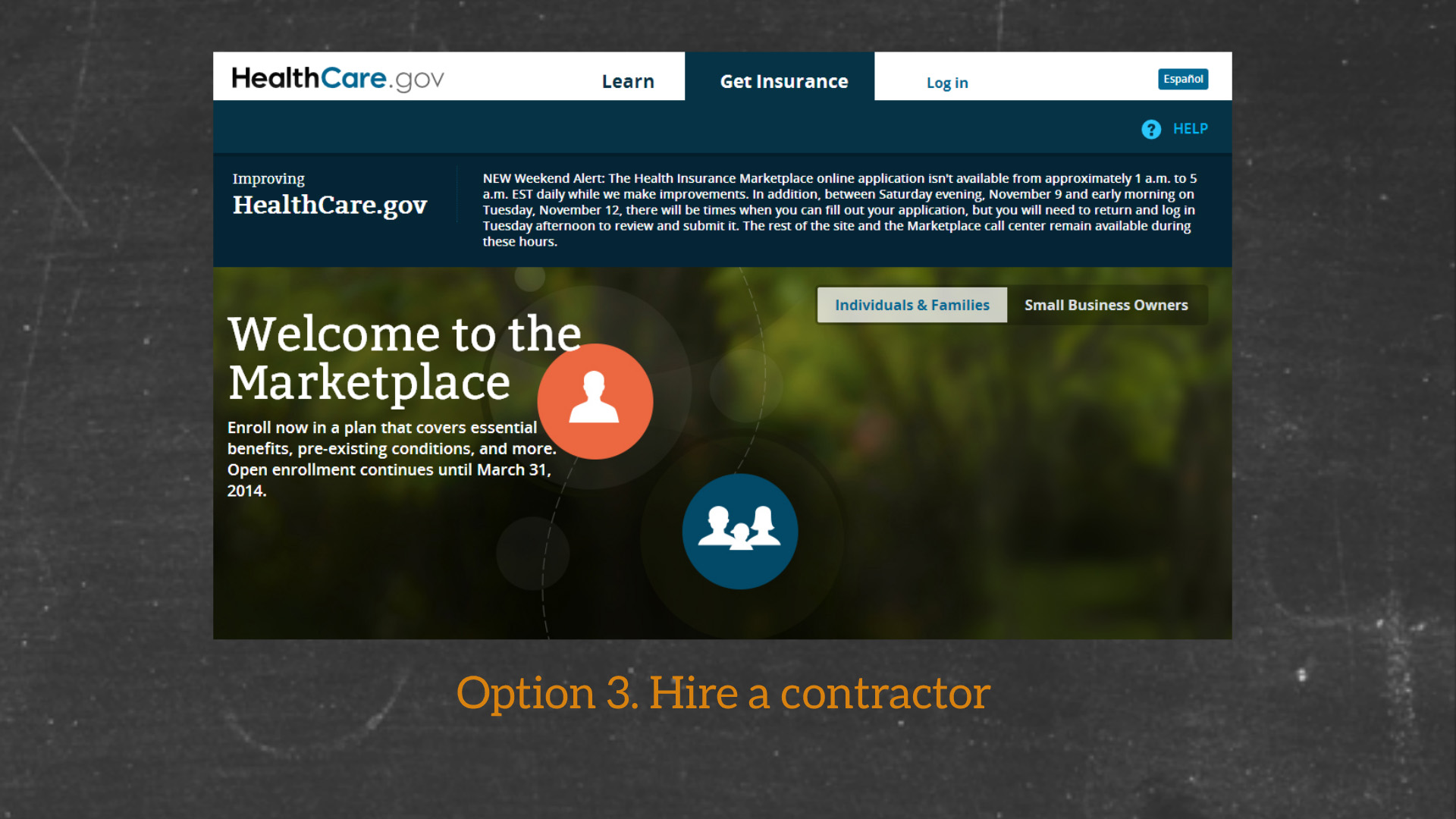 Option 3. Hire a contractor